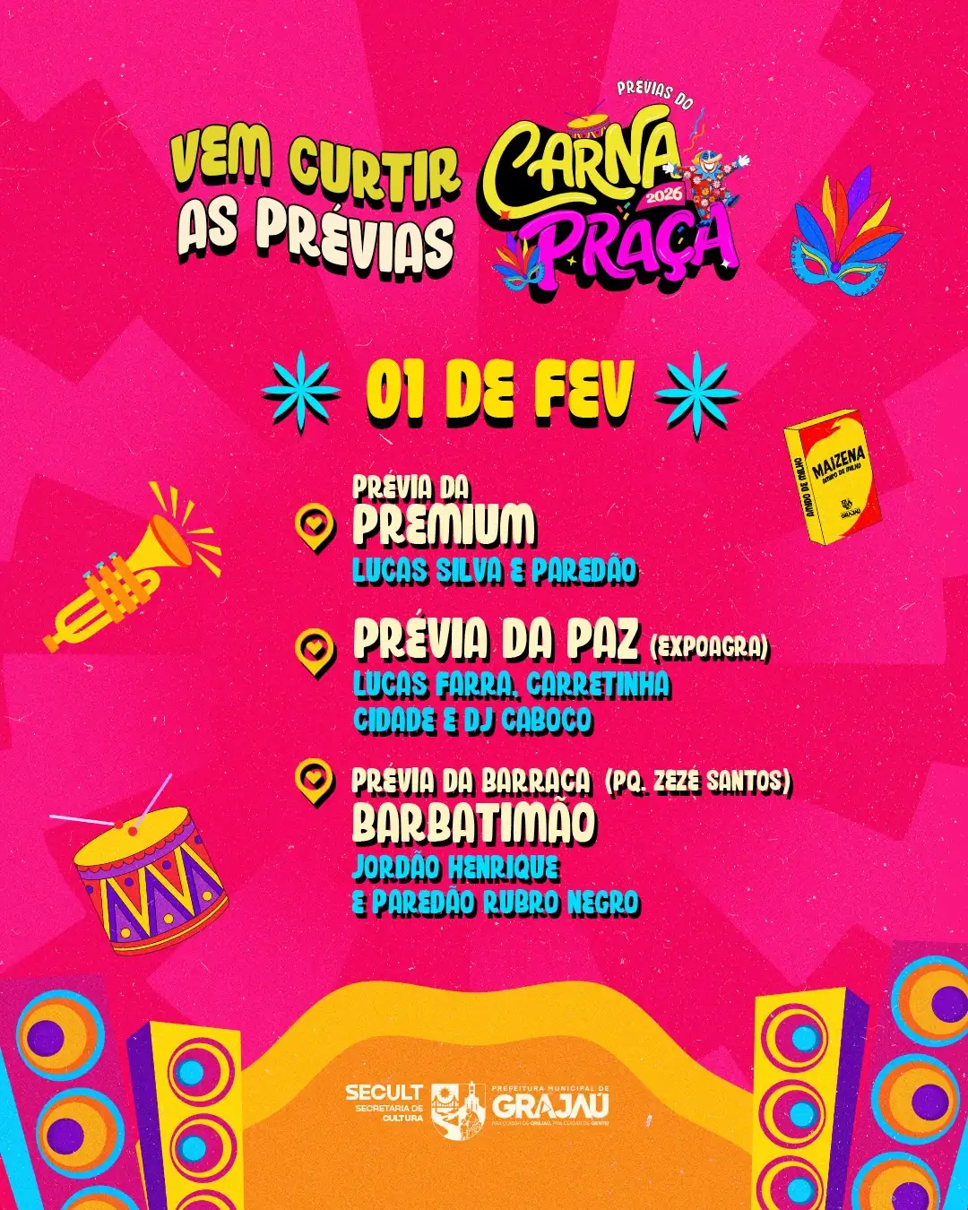 Galeria de imagens - Foto 1 da notícia: Carnaval 2026: Segura que vem mais prévia por aí!